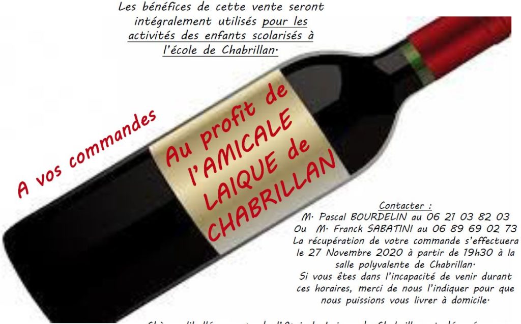 Amicale Laïque – Vente groupée de vins
