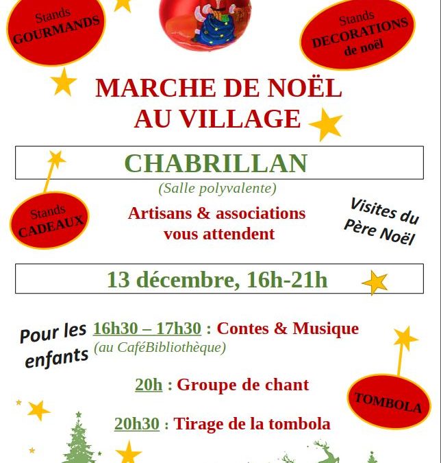 Marché de Noël au village – Vendredi 13 Décembre 2024