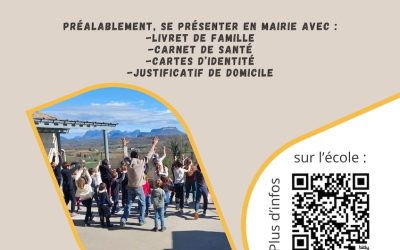 Inscriptions à l’école de Chabrillan pour la rentrée 2026