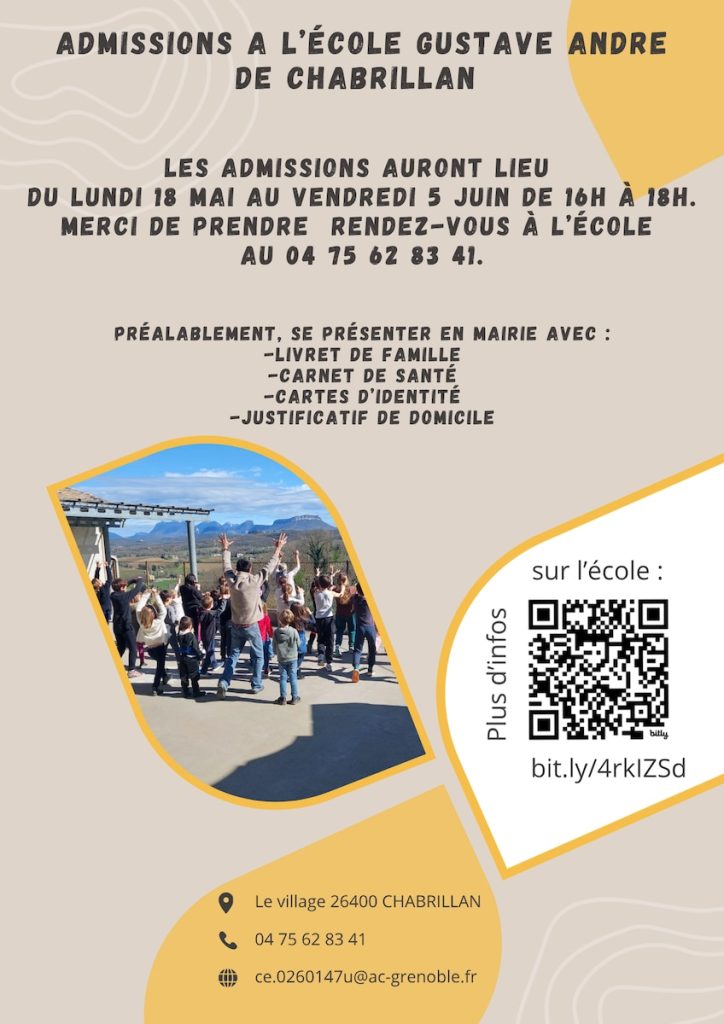 Inscription école 2026/27
