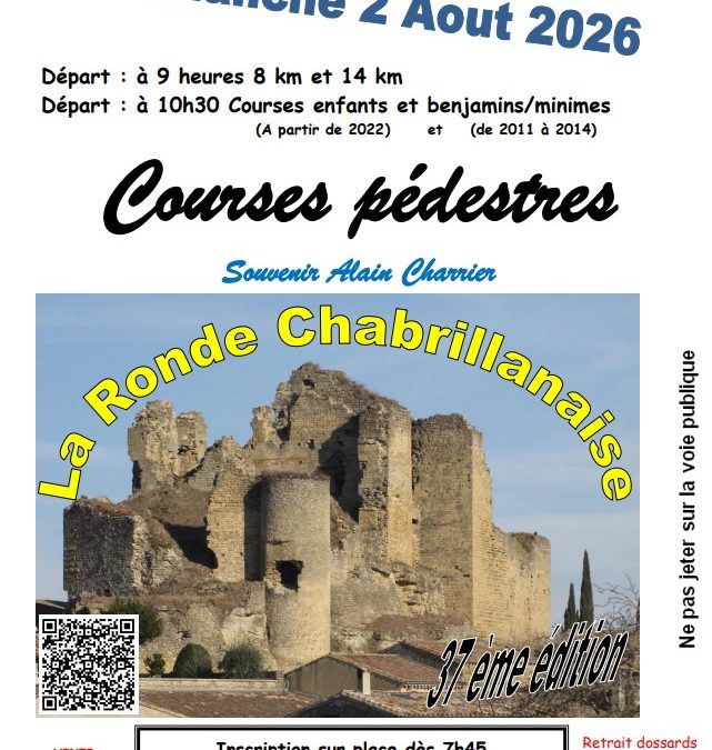 Ronde chabrillanaise 2026 – résultats